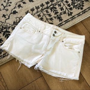 AEO white denim artist shorts 8